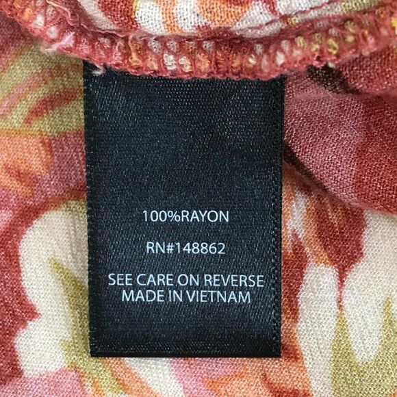 Torrid Floral Rayon Crepe Tie Flutter Sleeve Peasant Top Women's Plus Size 1/1X - Picture 9 of 11